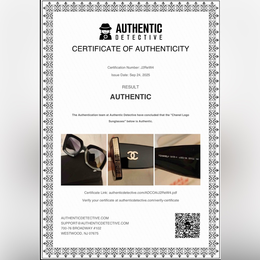 CHANEL Elegant Black Sunglasses Full inclusion with COA - Picture 6 of 16